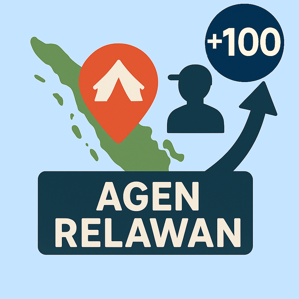 100 Agen Relawan di Pulau Sumatera